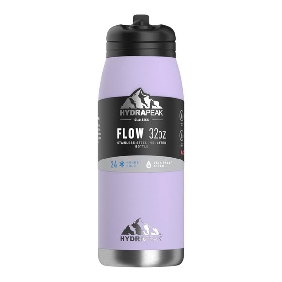 Hydrapeak Flow 32oz Water Bottle with Straw Lid, thermos(Lavender) - Picture 1 of 8